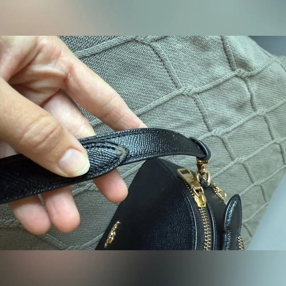 Coach Serena Satchel Crossbody Bag Top Handle Saffiano Leather Black 1589 Small - Picture 7 of 16